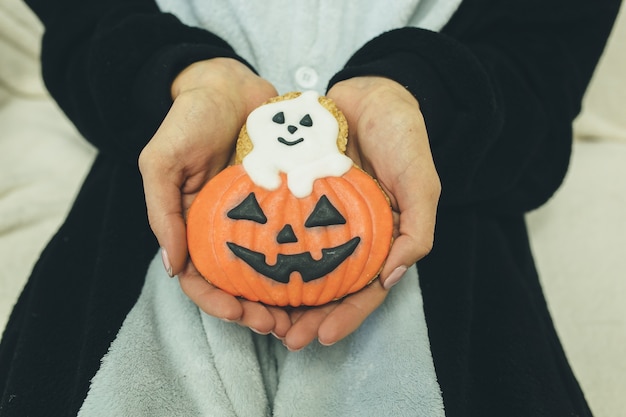 Gratis foto halloween pompoenkoekjes