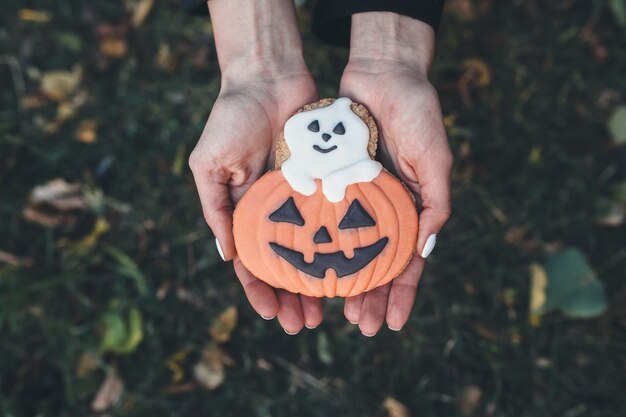 Halloween pompoenkoekjes