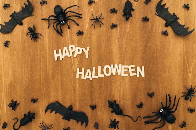 Gratis foto halloween samenstelling met letters