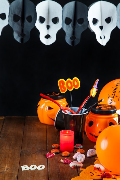 Gratis foto halloween stilleven