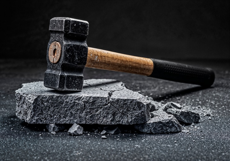 Gratis Foto hammer breken steen: vernietiging en impact