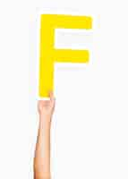 Gratis foto hand met de letter f