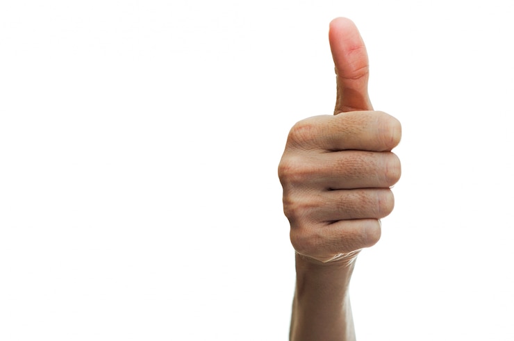 Gratis Foto hand met gebaar van succes