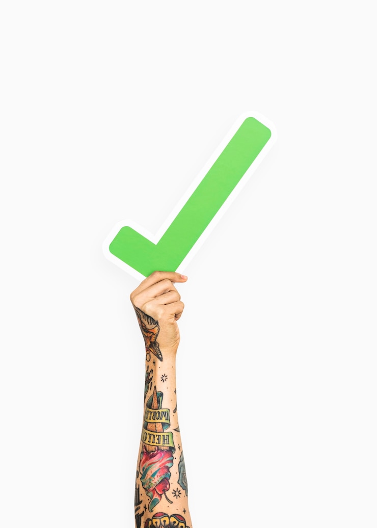 Gratis Foto hand met selectievakje symbool