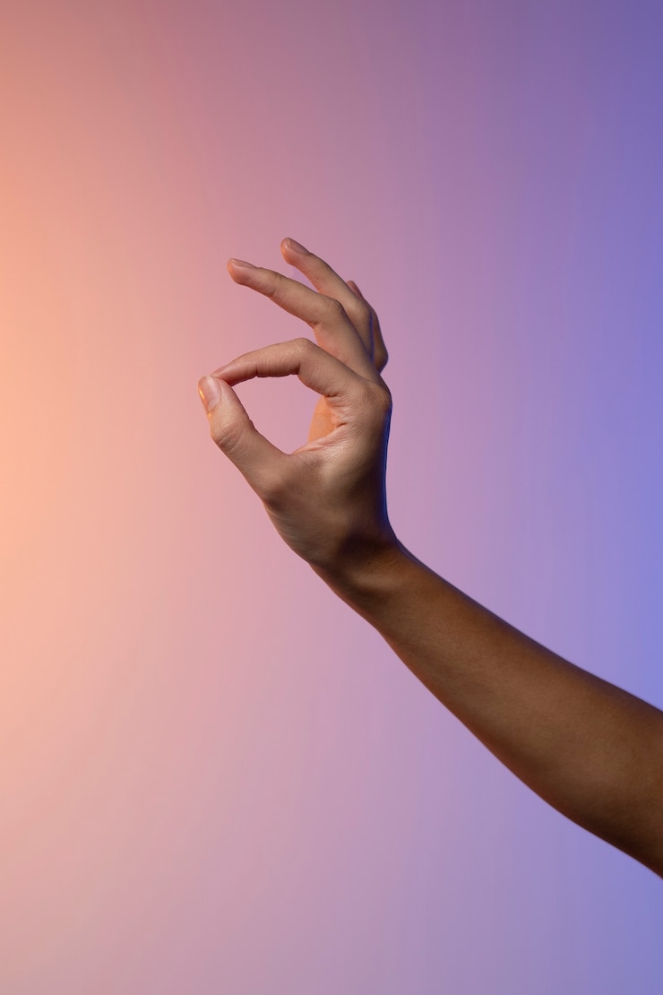 Gratis Foto hand weergegeven: ok teken