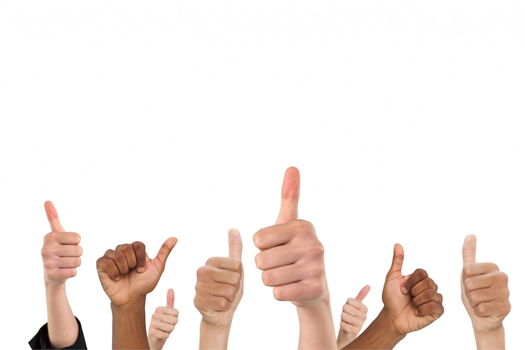 Gratis Foto handen die een positief gebaar