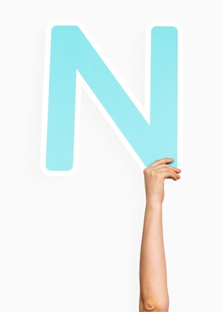 Handen met de letter N