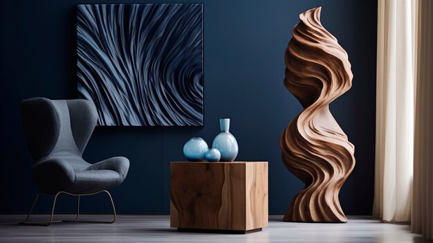 Handgemaakte decoratieve houten sculpturen