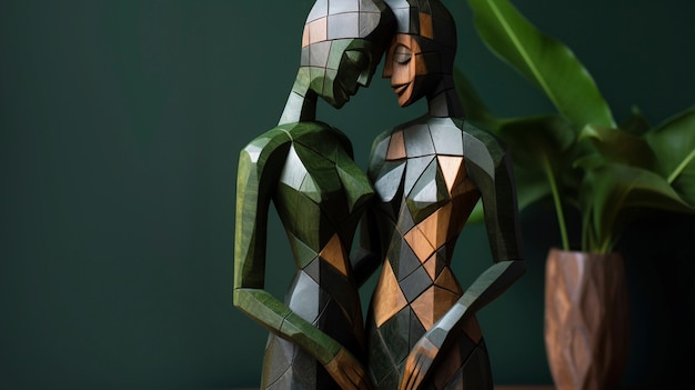 Handgemaakte houten decoratieve beeldhouwwerken
