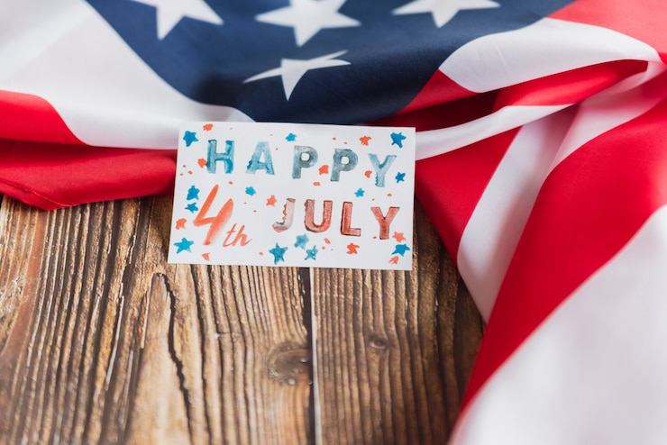 Gratis Foto handgemaakte kaart voor independence day