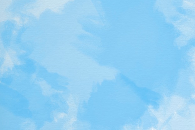 Handgeschilderde aquarel achtergrond met lucht en wolken vorm