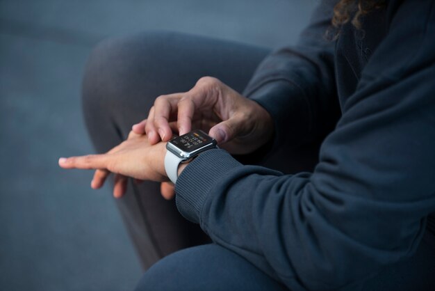 Handhorloge van dichtbij