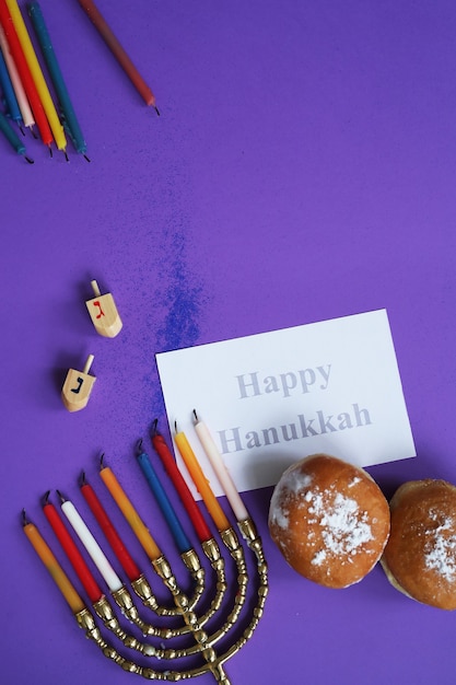 Gratis foto hanukkah-samenstelling