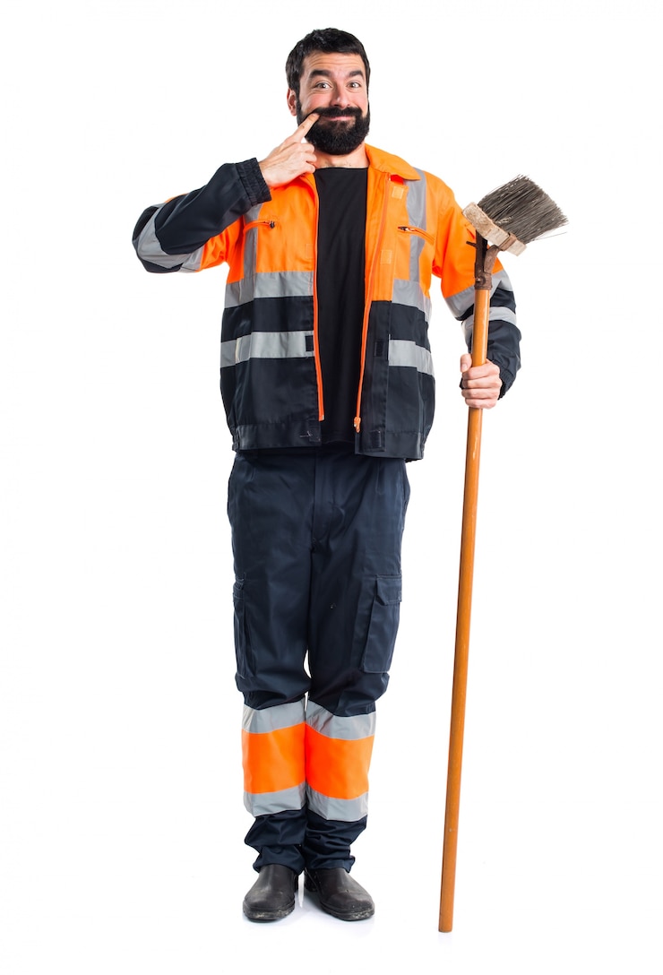 Gratis Foto happy garbage man