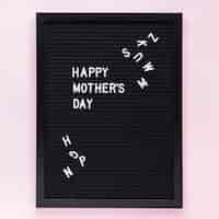 Gratis foto happy mothers day inscriptie aan boord