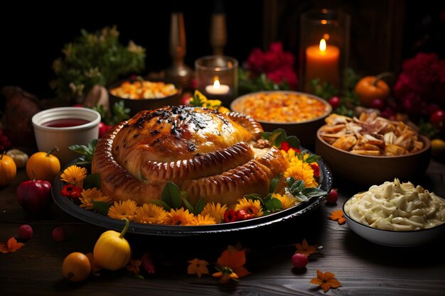 Gratis foto happy thanksgiving land diner achtergrond