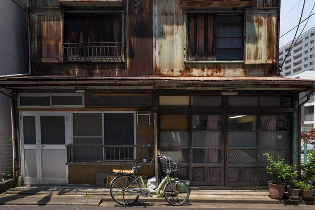 Haunted house en fiets achtergrond