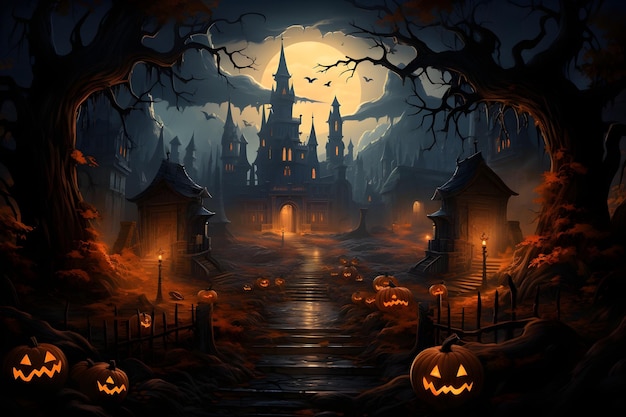 Gratis foto hd cartoon halloween-achtergrond