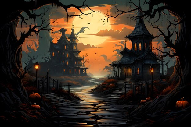 HD cartoon Halloween-banner