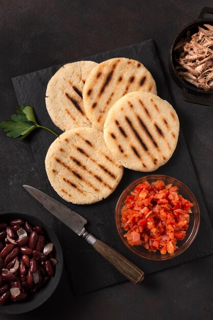 Heerlijk eten assortiment bovenaanzicht