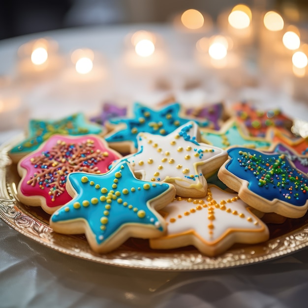 Gratis foto heerlijk eten dat wordt bereid voor de joodse hanukkah-viering