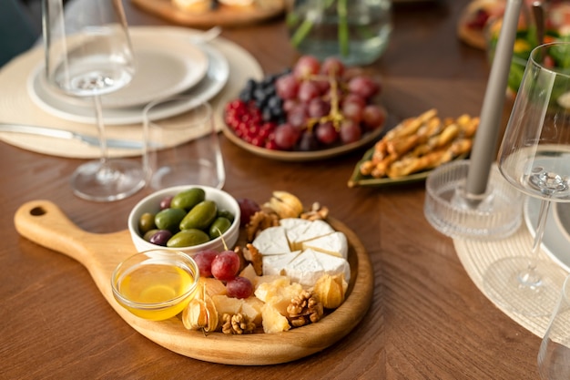 Heerlijk eten onder hoge hoek