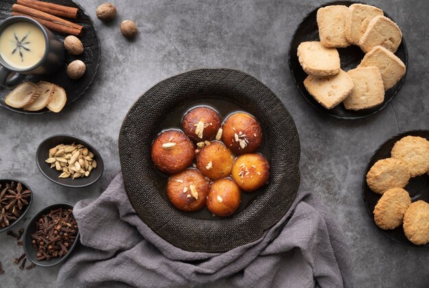 Heerlijk Indiaas dessert boven uitzicht?