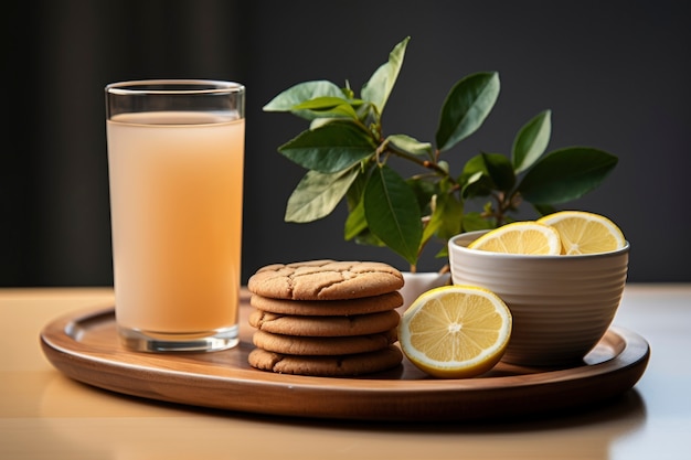 Gratis foto heerlijk koekjes en saparrangement