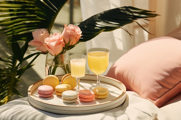 Gratis foto heerlijk macarons arrangement