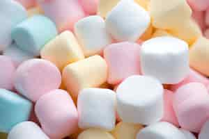 Gratis foto heerlijk marshmallows arrangement