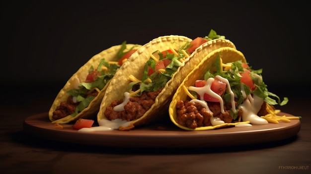 Gratis foto heerlijk traditioneel taco-arrangement