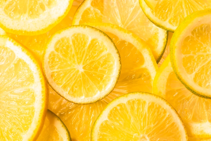 Gratis Foto heerlijke achtergrond van stukjes sinaasappel