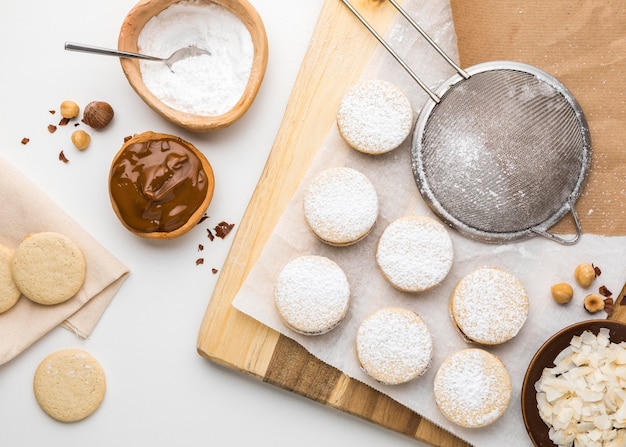 Gratis foto heerlijke alfajores concept arrangement