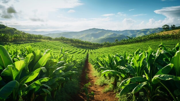 Heerlijke bananen in de natuur