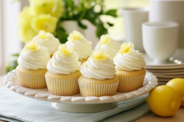 Gratis foto heerlijke cupcakes met citroenen