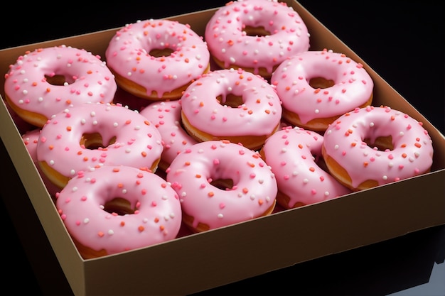 Gratis foto heerlijke donuts met topping arrangement