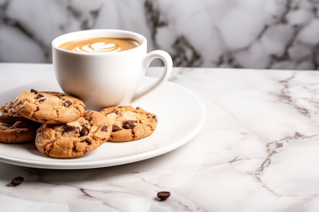 Gratis foto heerlijke koekjes met koffiekopje