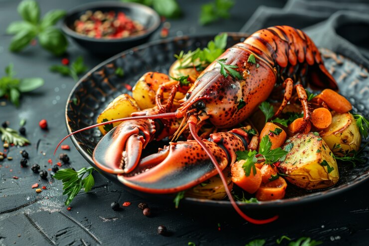 Gratis Foto heerlijke kreeft gourmet zeevruchten