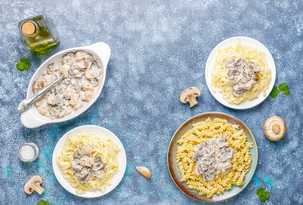 Heerlijke pasta met champignons en kip