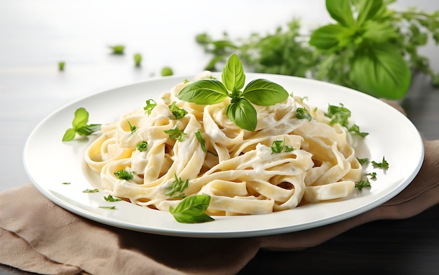Gratis foto heerlijke pasta op plaat