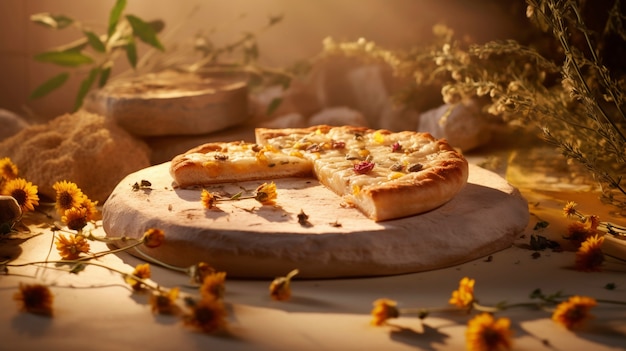 Gratis foto heerlijke pizza binnenshuis