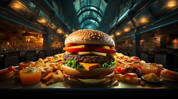 Gratis Foto heerlijke realistische burger