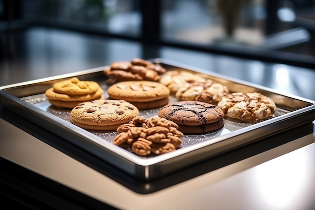 Gratis foto heerlijke regeling van chocoladekoekjes