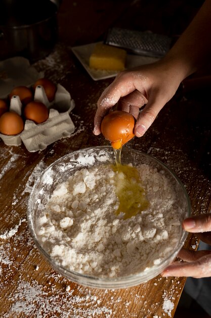 Heerlijke samenstelling voor het maken van kaasbrood