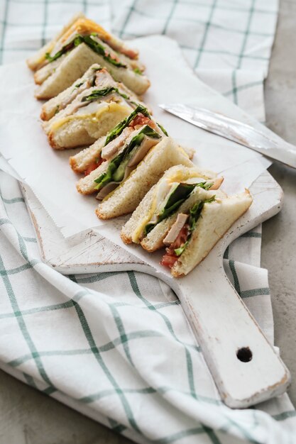 Heerlijke sandwiches met witbrood