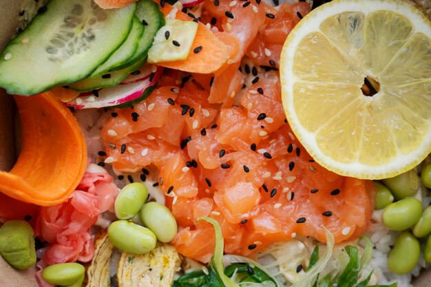 Heerlijke visschotel met zalm