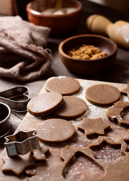 Heerlijke winterkoekjes dessert hoge weergave