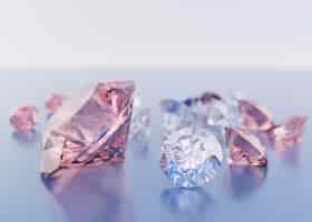 Gratis foto helder roze diamanten arrangement