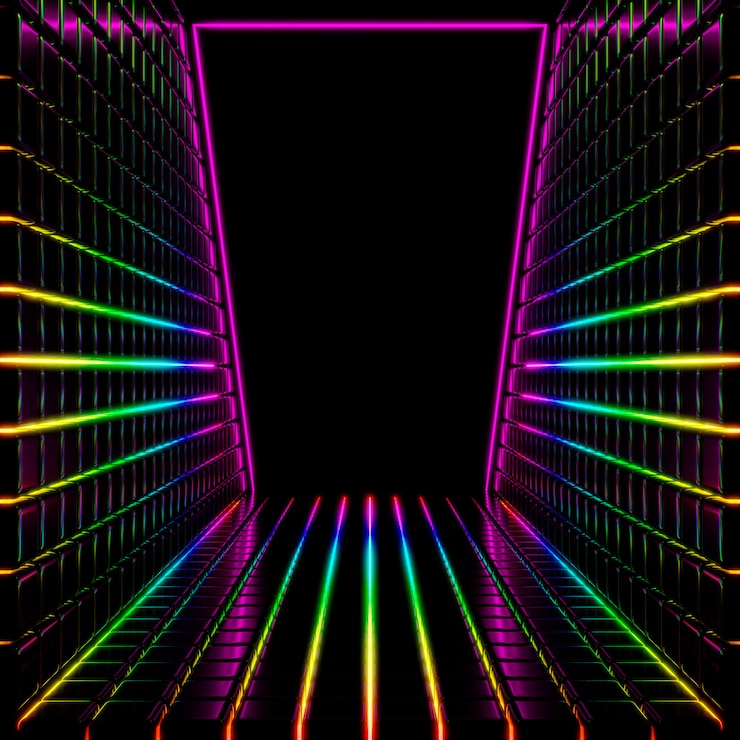 Gratis Foto heldere kleurrijke neon achtergrond