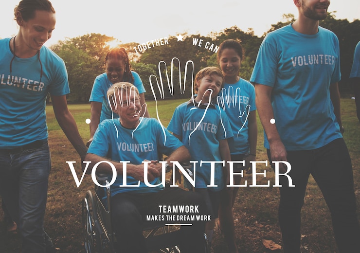 Gratis Foto helping hands volunteer support community service graphic